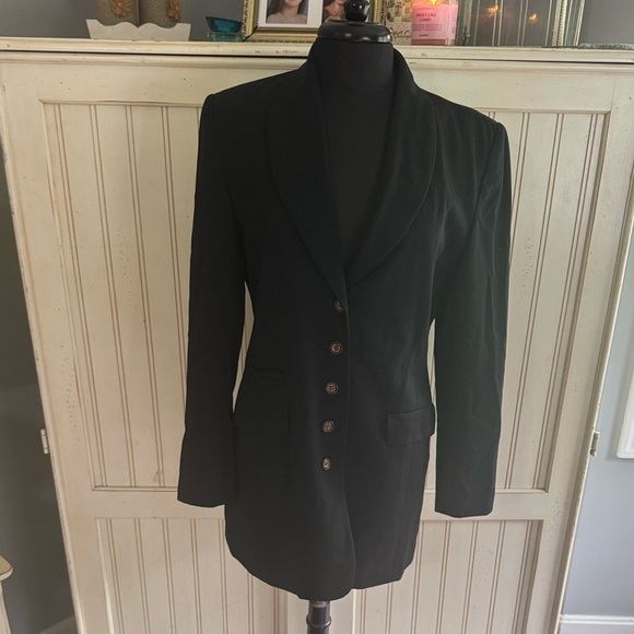 The J Peterman Company 100% Wool Classic Black Women's Blazer - Picture 2 of 14